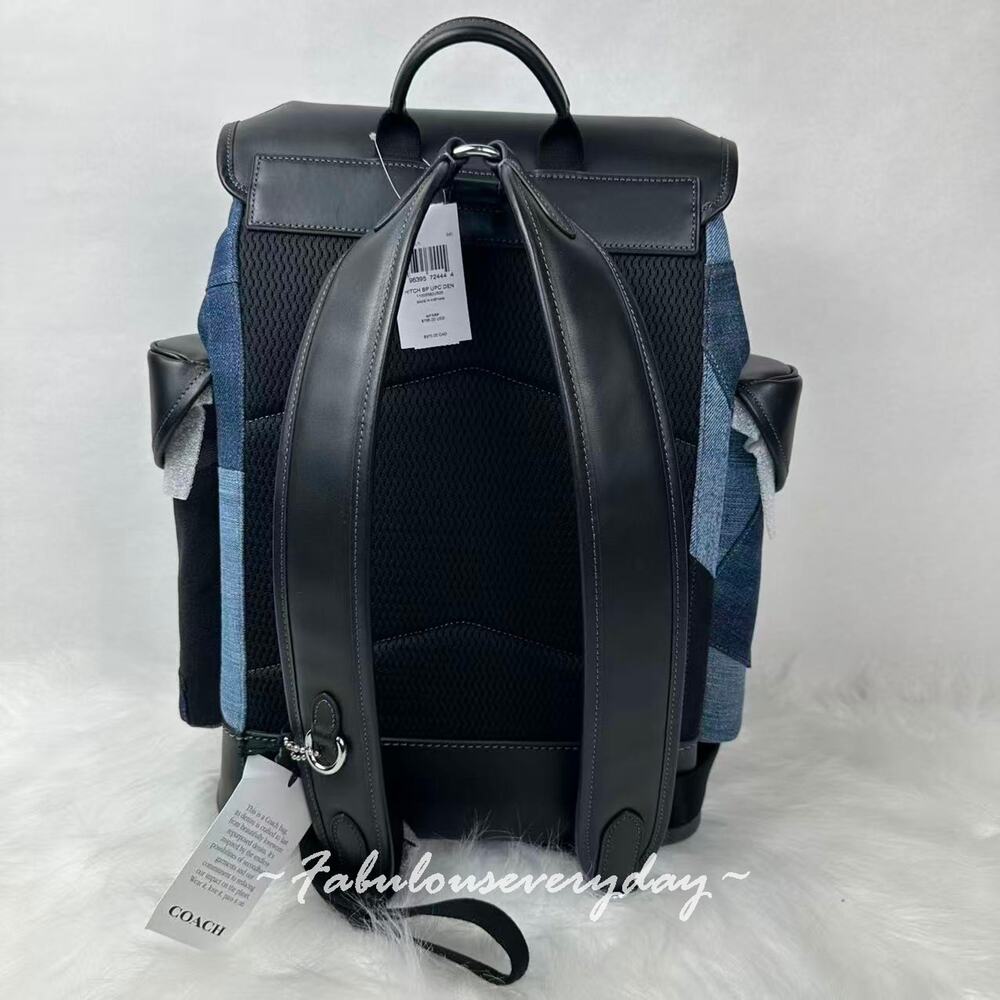 Coach Men's Hitch Backpack With Patchwork In Deni… - image 6